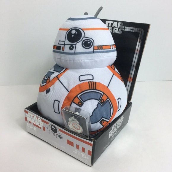 Disney Star Wars BB-8 Stylized 7" Droid Plush With Enamel Pin Collectible New - Picture 5 of 12
